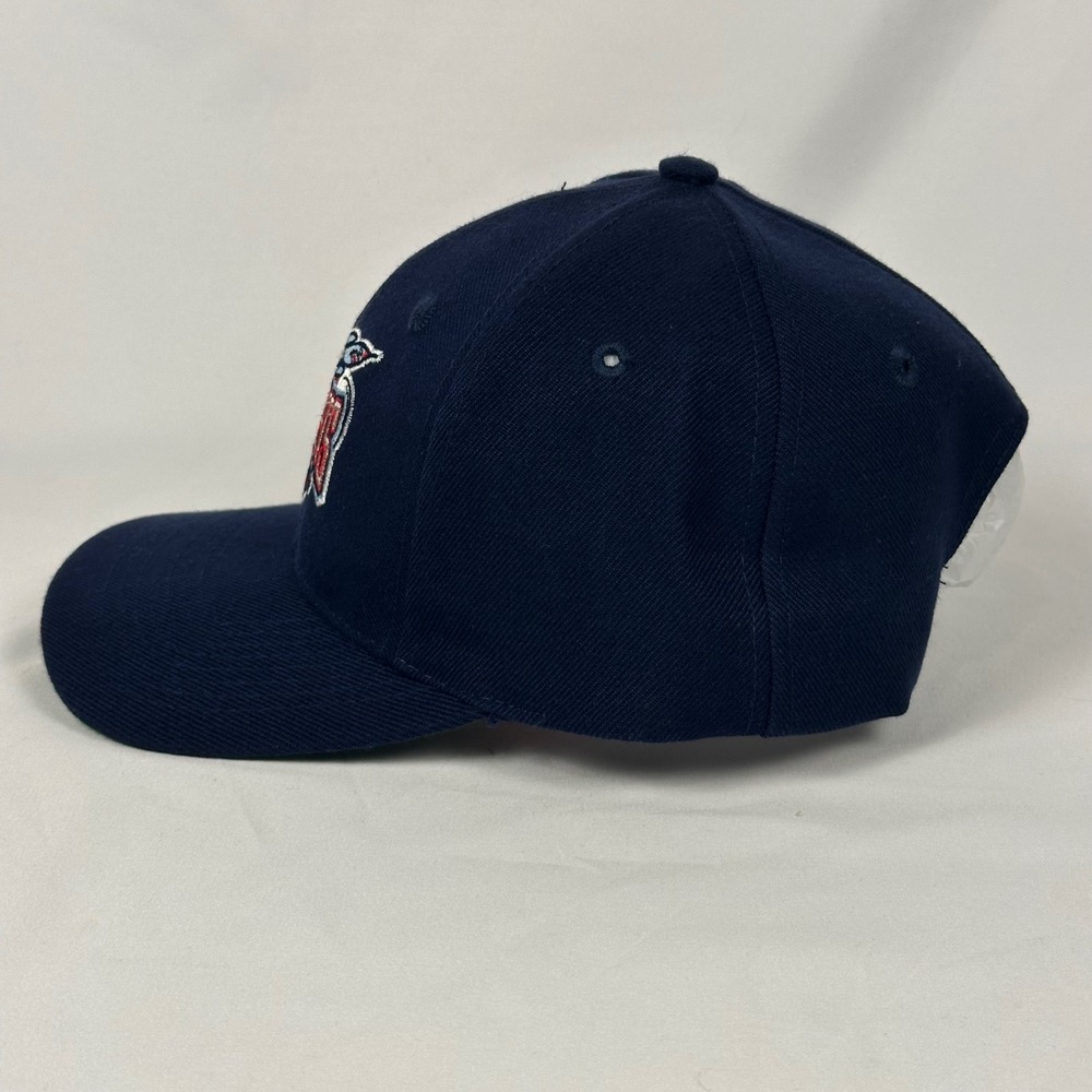 Vintage 90s Houston Rockets Snapback Hat Navy Rocket Green Underbill NBA Cap - Picture 3 of 11